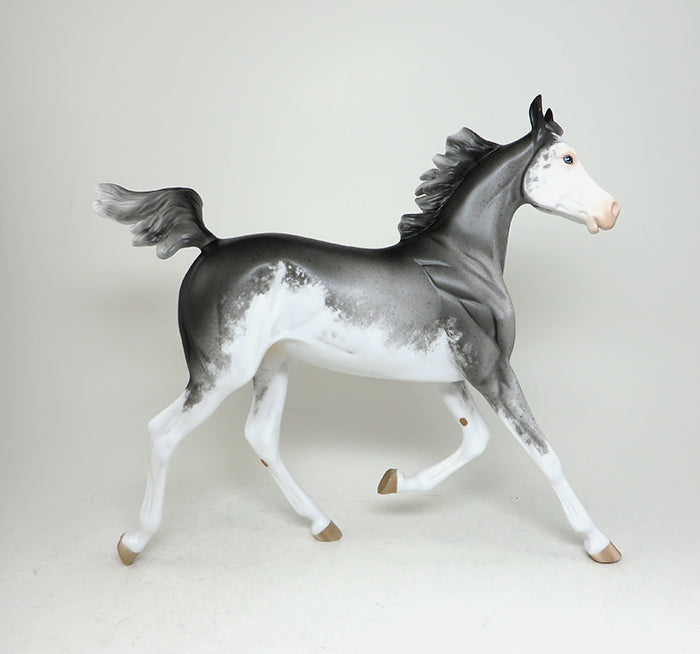black sabino yearling model horse 