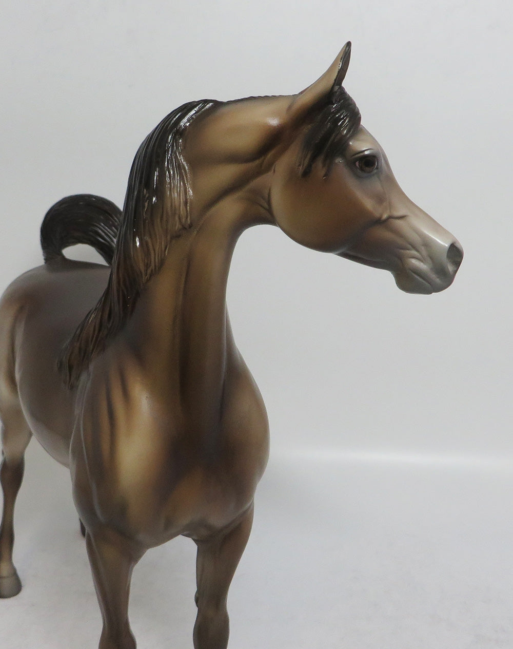 HAYSTACK - OOAK BROWN ARABIAN MODEL HORSE SHCF2018