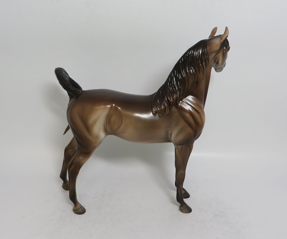 HAYSTACK - OOAK BROWN ARABIAN MODEL HORSE SHCF2018