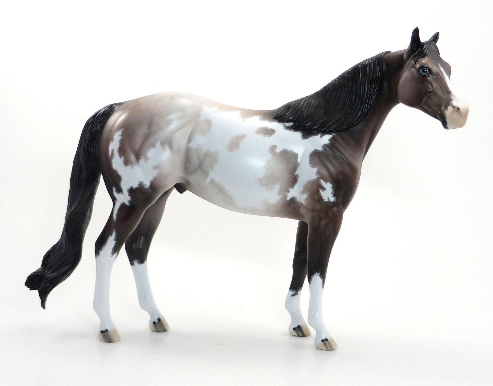 STAR SPANGLED BANNER - OOAK Rose Grey Stock Model Horse with Mapping - 7/3