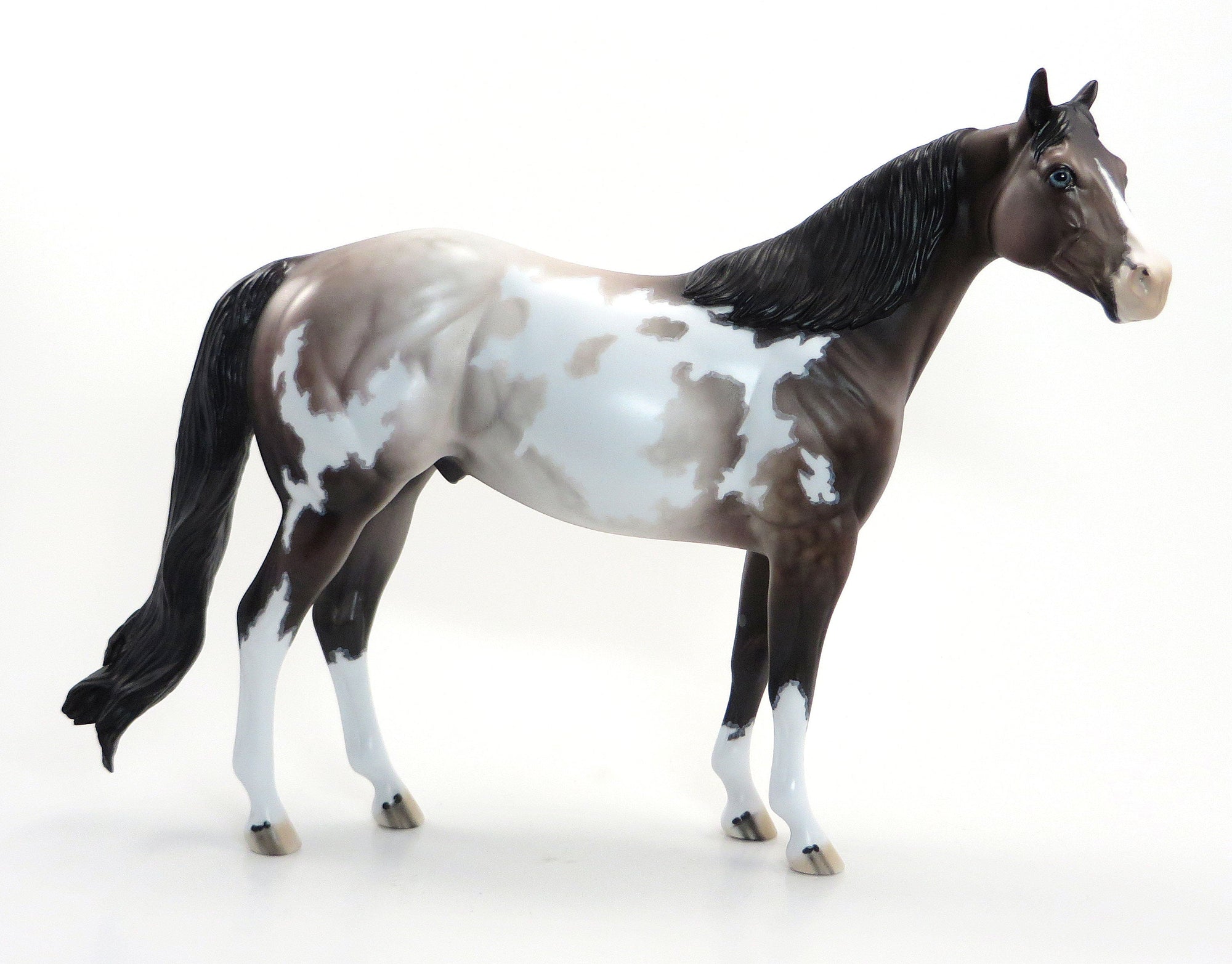 STAR SPANGLED BANNER - OOAK Rose Grey Stock Model Horse with Mapping - 7/3