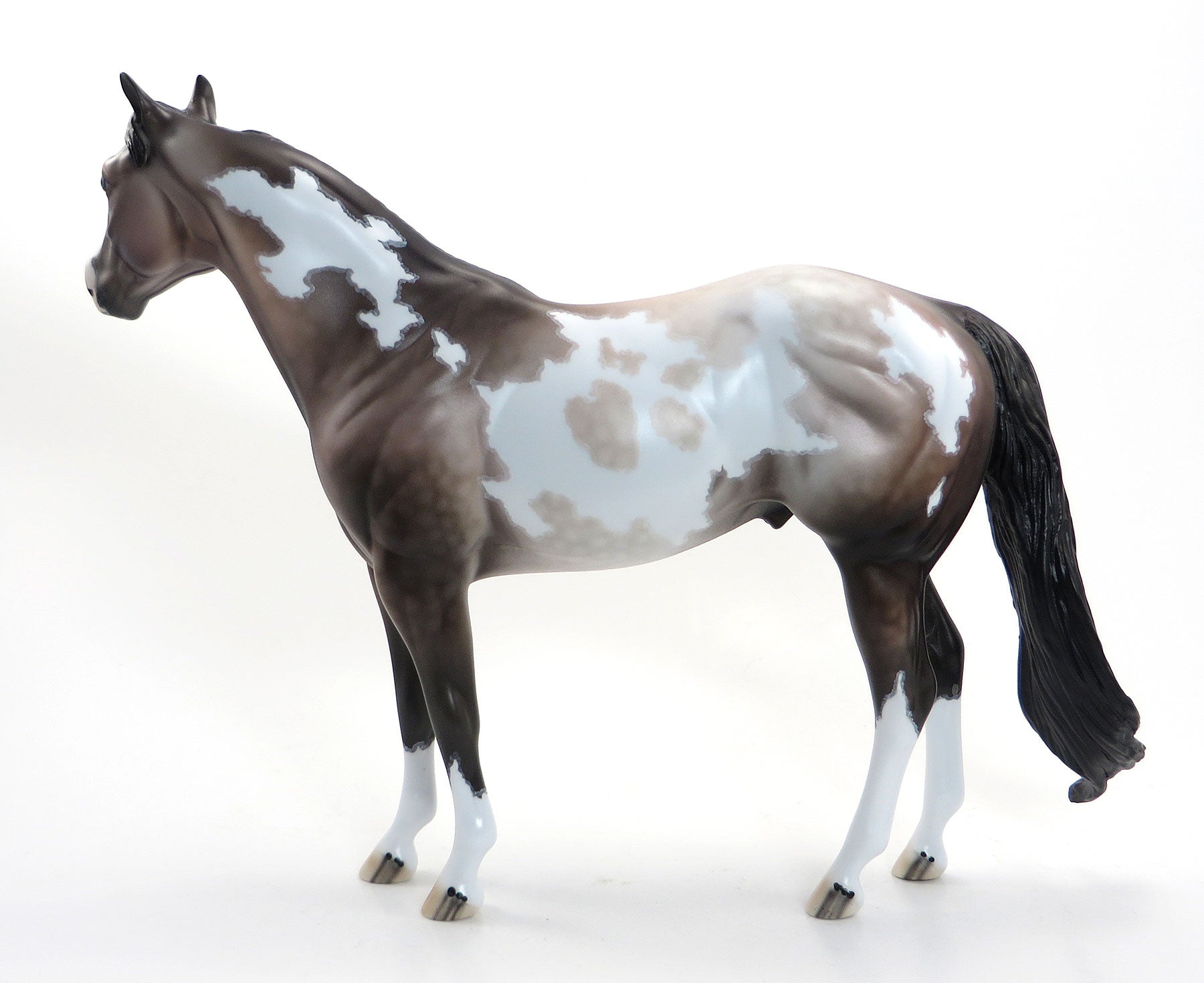 STAR SPANGLED BANNER - OOAK Rose Grey Stock Model Horse with Mapping - 7/3