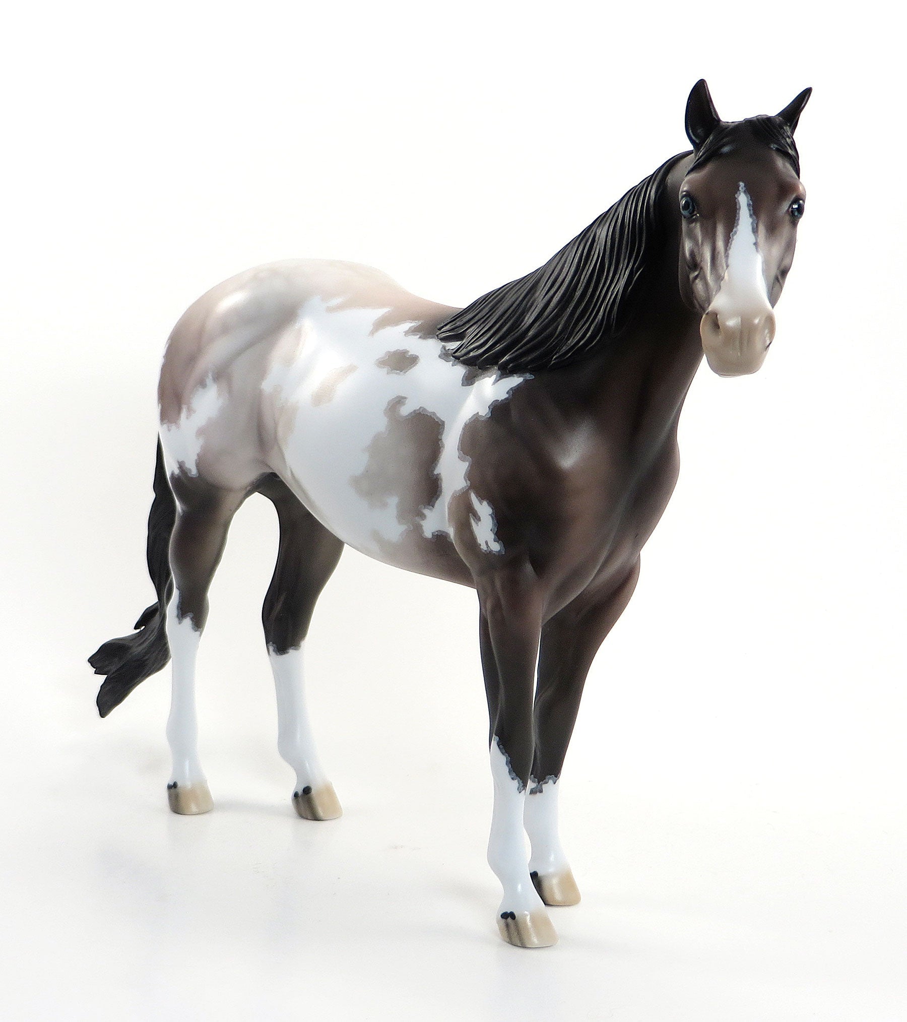 STAR SPANGLED BANNER - OOAK Rose Grey Stock Model Horse with Mapping - 7/3