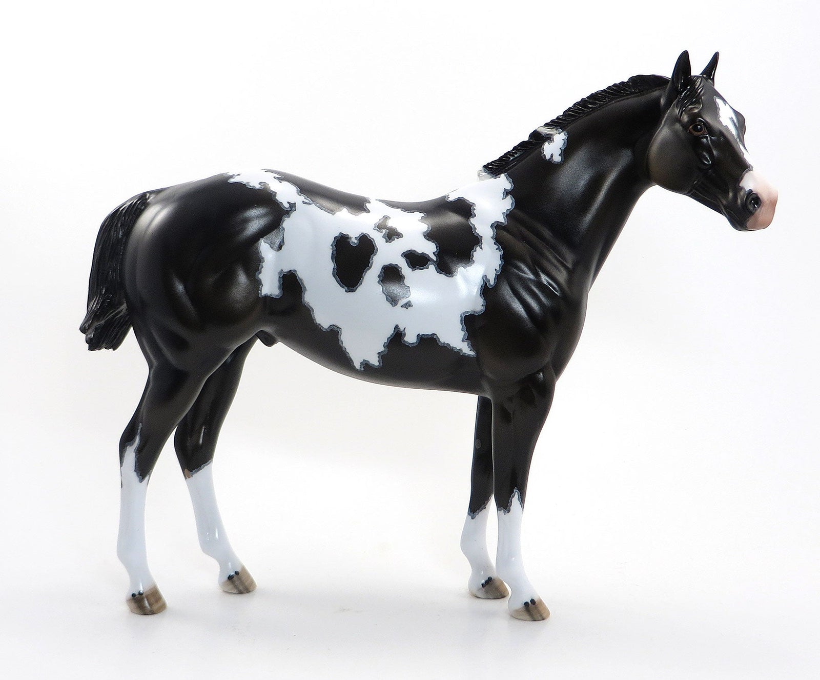 HEART FULL OF FREEDOM- OOAK Black Pinto Stock Horse W/Mapping7/3
