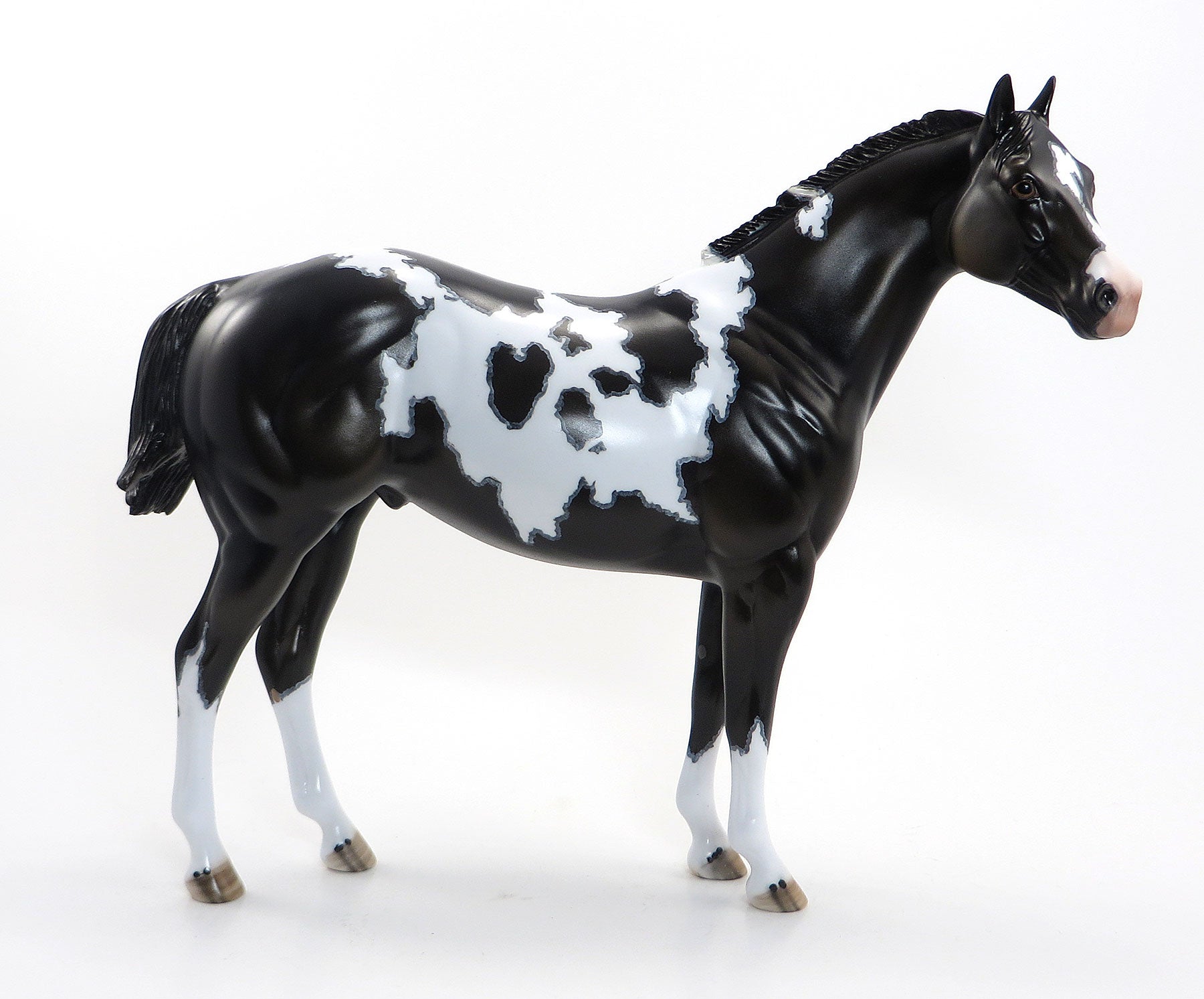 HEART FULL OF FREEDOM- OOAK Black Pinto Stock Horse W/Mapping7/3