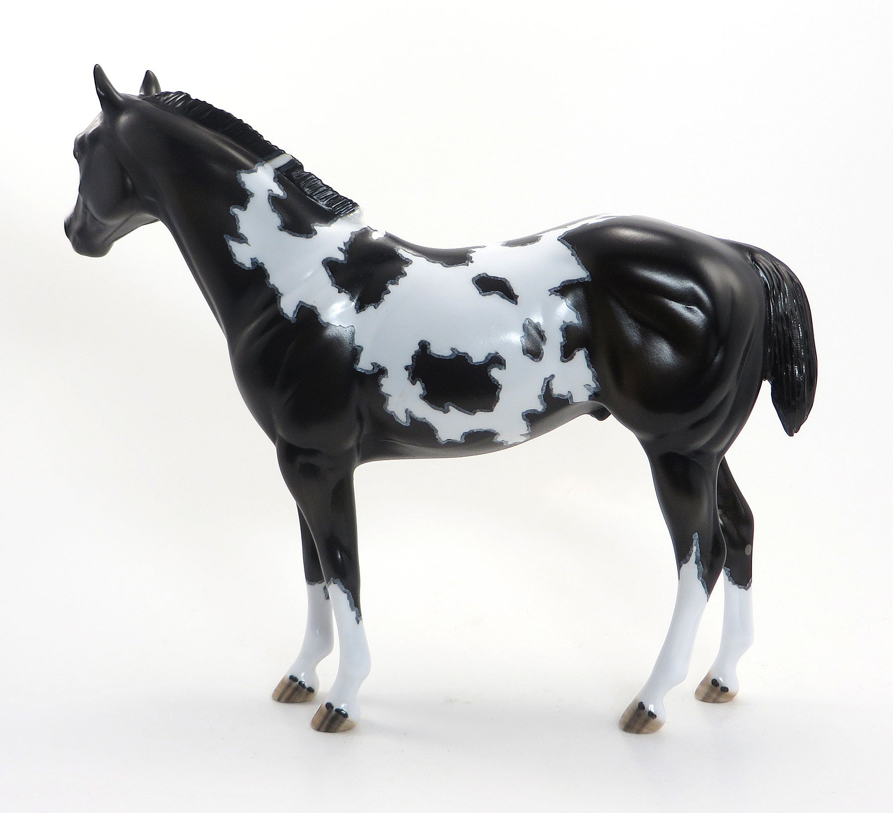 HEART FULL OF FREEDOM- OOAK Black Pinto Stock Horse W/Mapping7/3