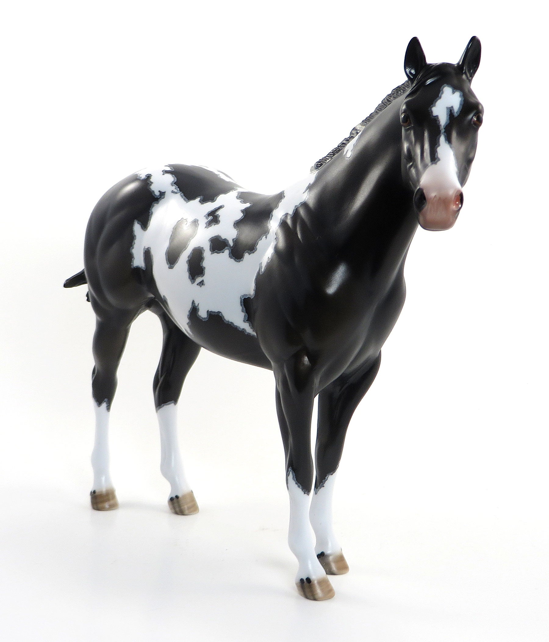 HEART FULL OF FREEDOM- OOAK Black Pinto Stock Horse W/Mapping7/3