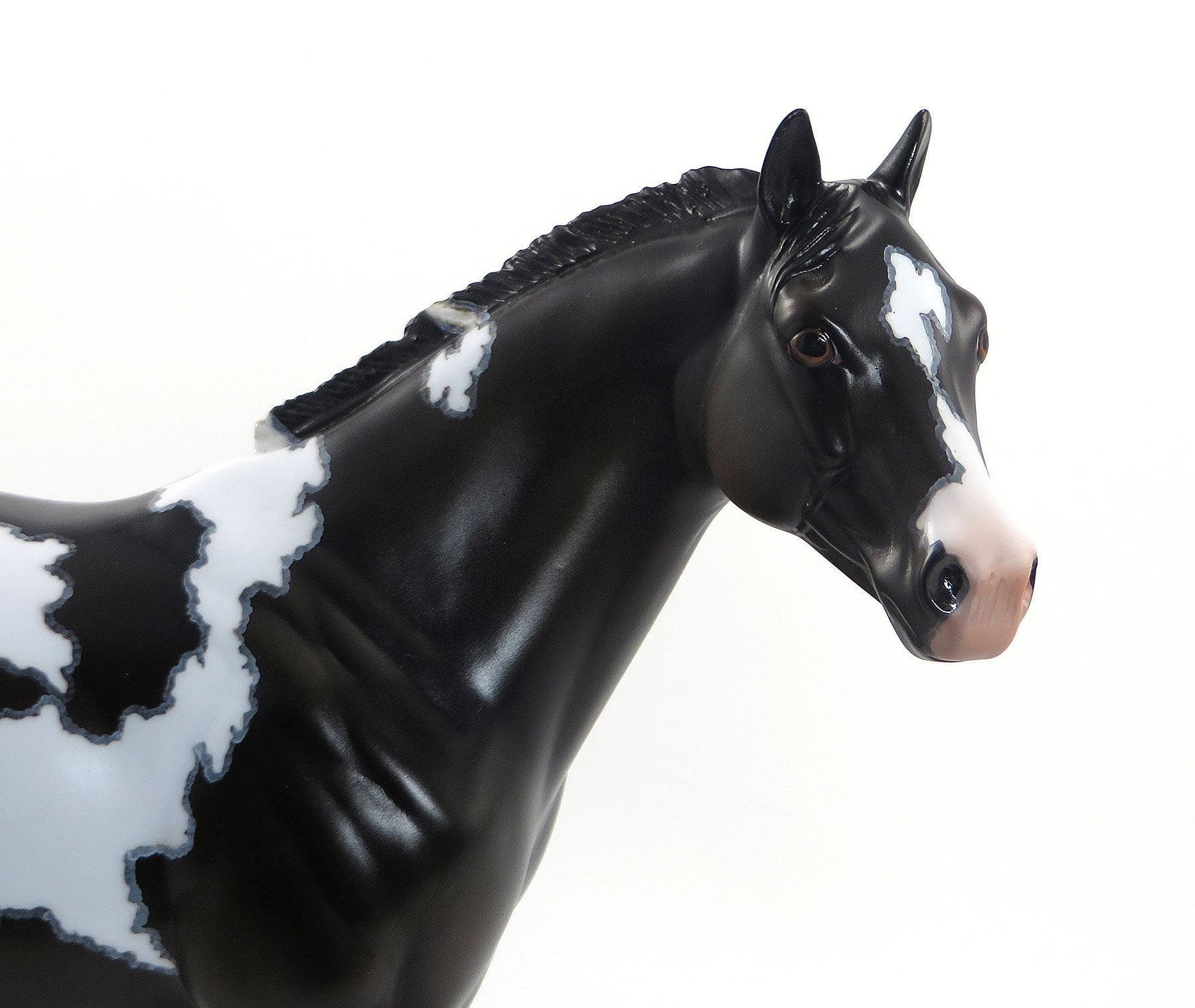 HEART FULL OF FREEDOM- OOAK Black Pinto Stock Horse W/Mapping7/3