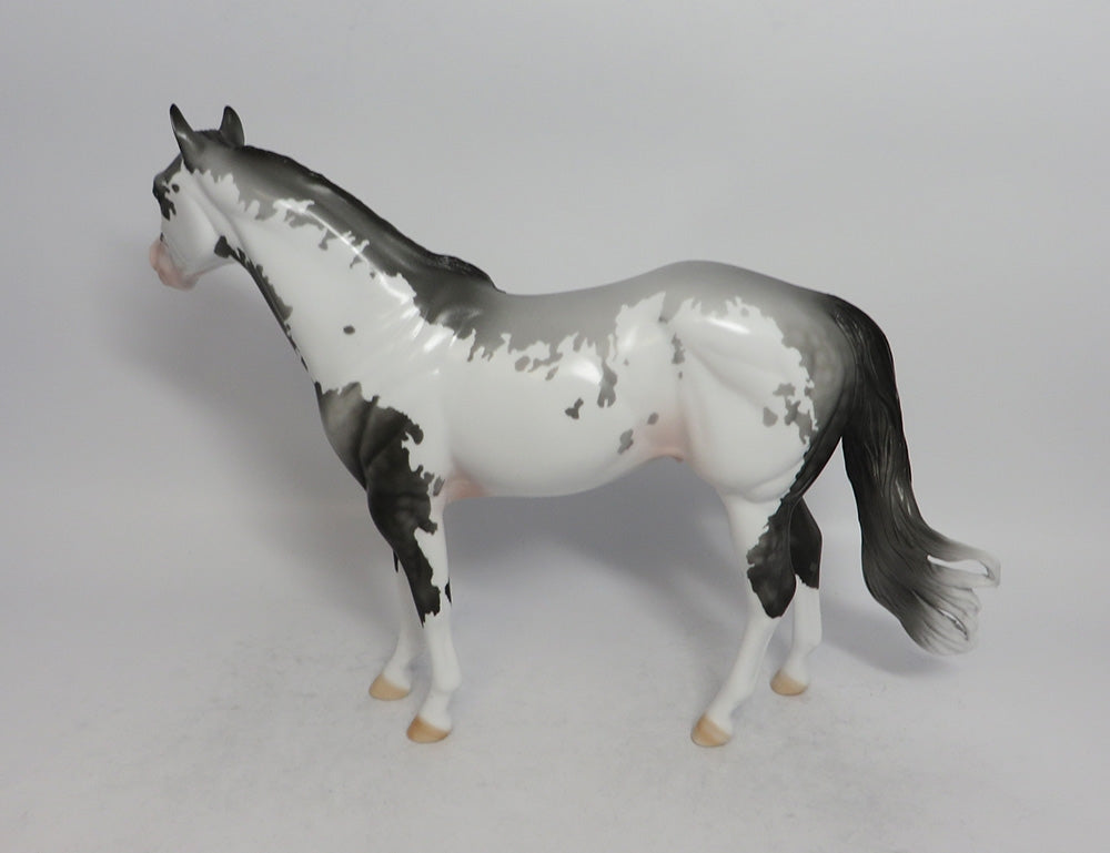 ICE MAN - OOAK DAPPLE GREY PINTO ISH MODEL HORSE SHCF2018