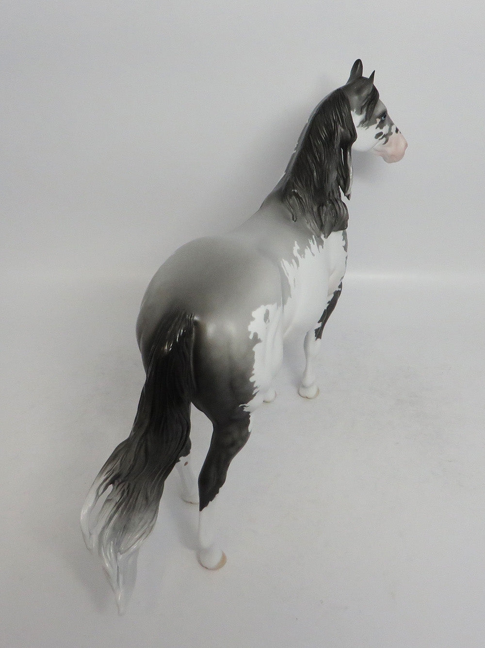 ICE MAN - OOAK DAPPLE GREY PINTO ISH MODEL HORSE SHCF2018