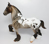 CYCLONE-LE.4 APPALOOSA TROTTING DRAFTER MODEL HORSE 9/6/17