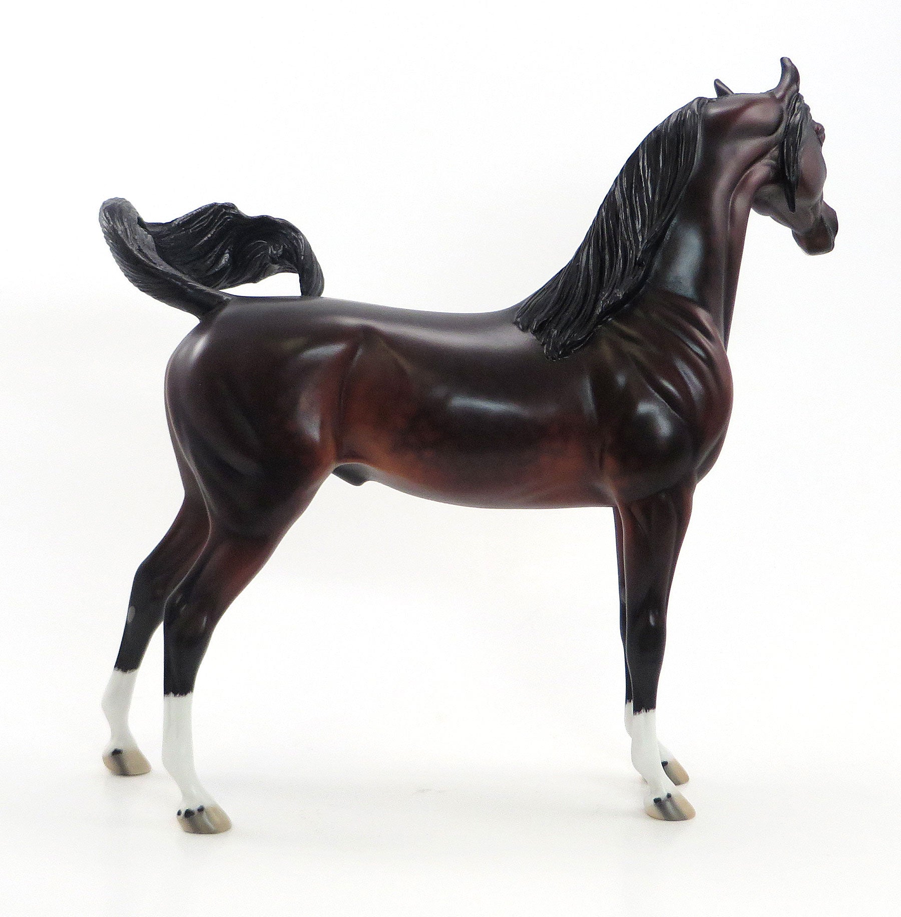 HOLY FIRE OF PATRIOTISM - OOAK Dark Dapple Bay Arabian Model Horse - 7/3