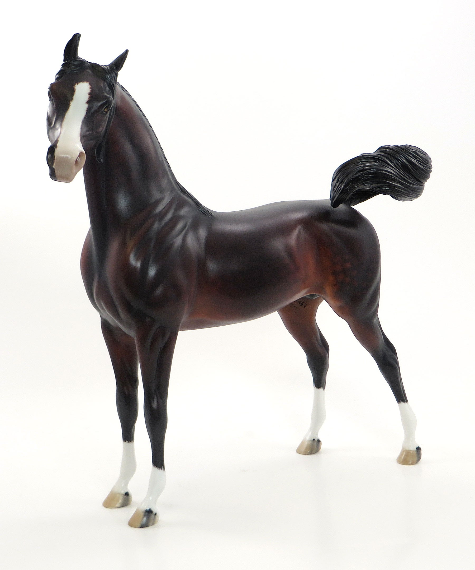 HOLY FIRE OF PATRIOTISM - OOAK Dark Dapple Bay Arabian Model Horse - 7/3