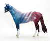 FADED GLORY - OOAK Extreme Custom Faded American Flag Decorator Stock Model Horse - 7/3