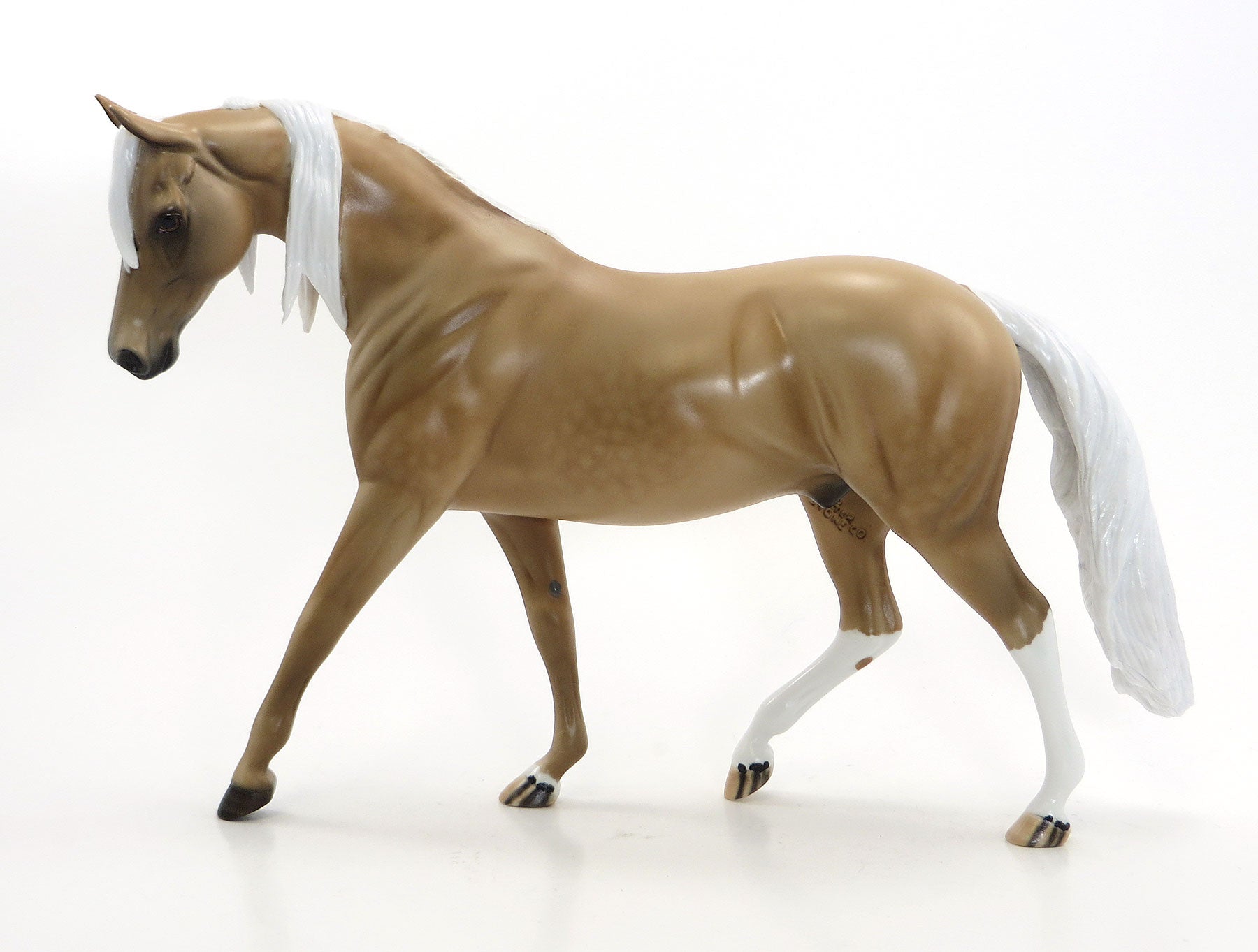 STEPPING INTO FREEDOM - OOAK Palomino Model Horse Pony with Long Mane - 7/3