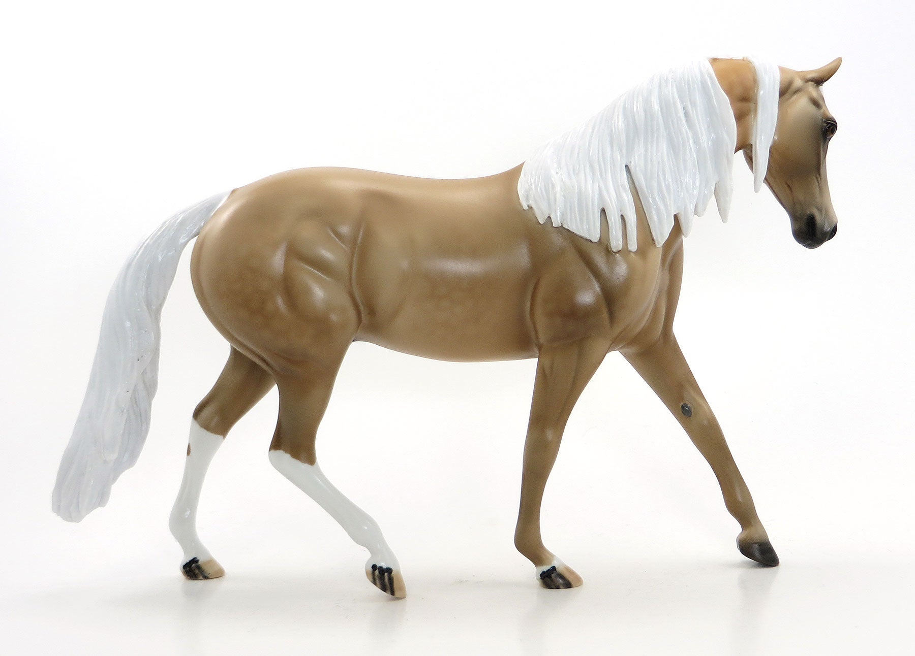STEPPING INTO FREEDOM - OOAK Palomino Model Horse Pony with Long Mane - 7/3