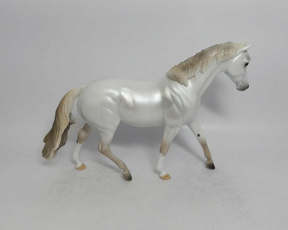 CENTENNIAL - OOAK PEARLY GREY PONY MODEL HORSE SHCF2018