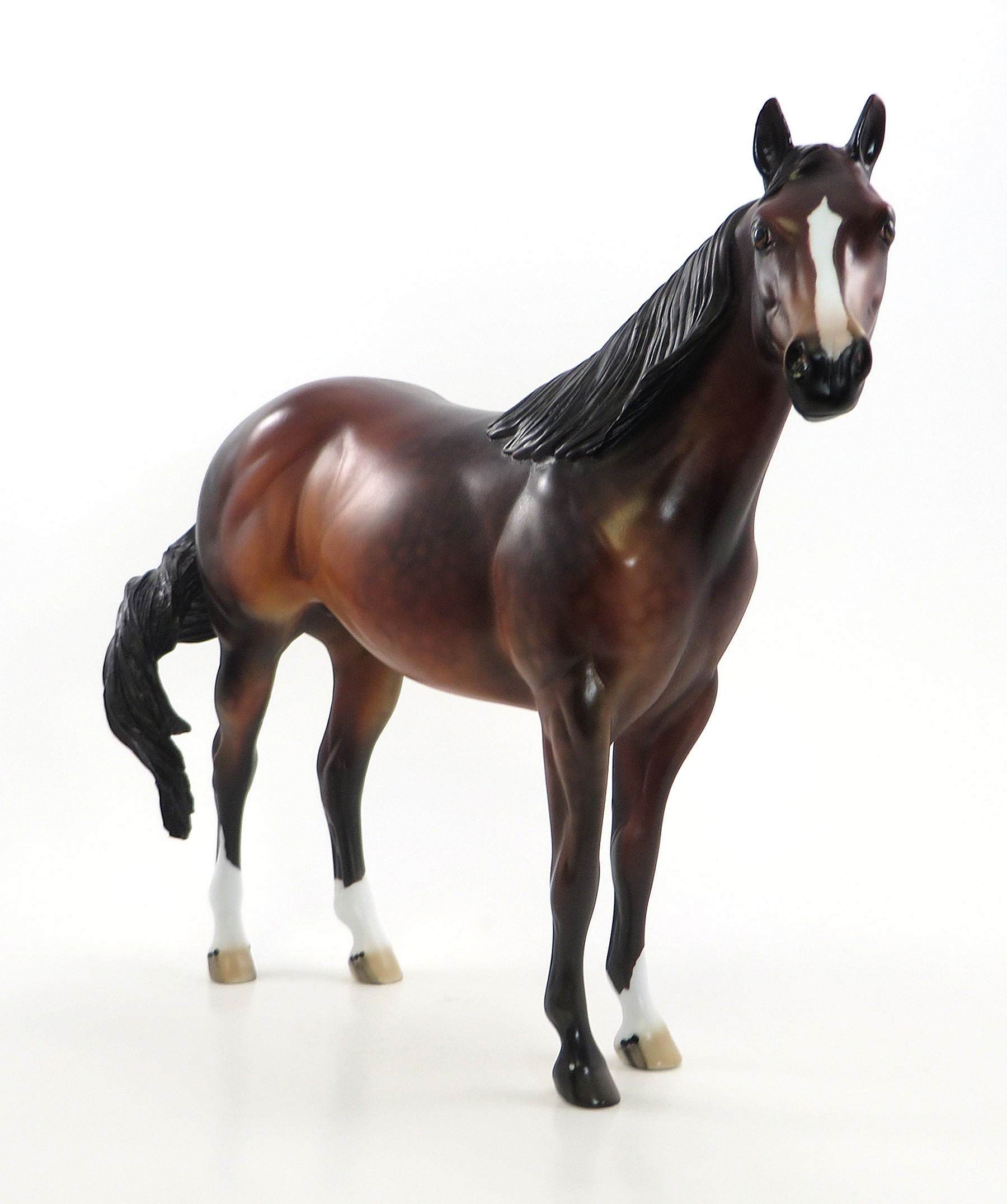 FREESBEE ME- OOAK Seal Bay Stock Model Horse Mare - 7/3