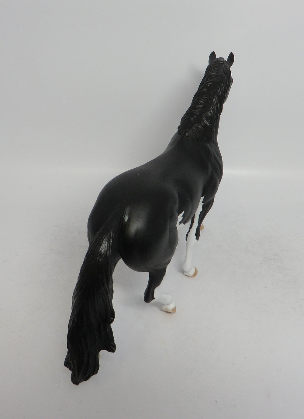 ALOHA - OOAK BLACK PINTO PONY MODEL HORSE SHCF2018