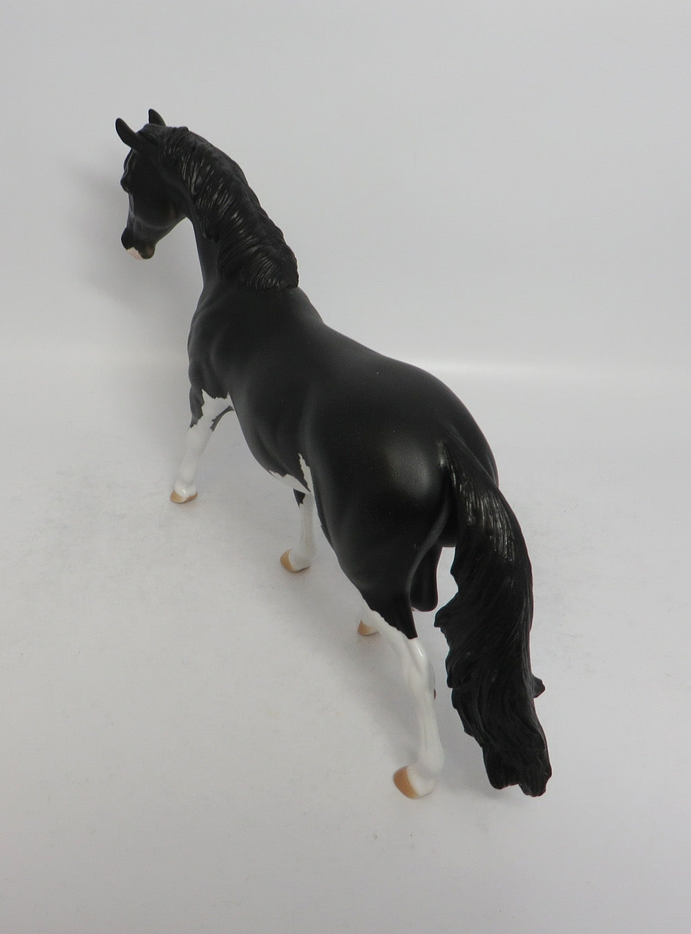 ALOHA - OOAK BLACK PINTO PONY MODEL HORSE SHCF2018