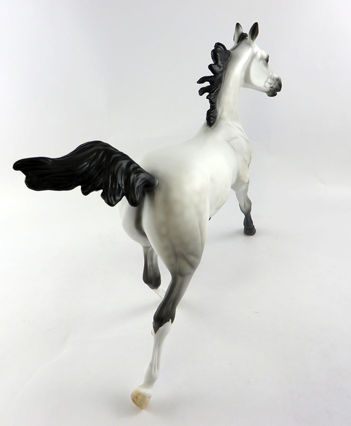 NEENAH PEENAH-LE-4 DAPPLE GREY ARABIAN YEARLING MODEL HORSE 4/13