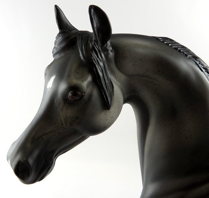 ROZ-OOAK BLUE ROAN ARABIAN MARE MODEL HORSE 10/5/16