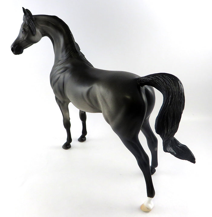 ROZ-OOAK BLUE ROAN ARABIAN MARE MODEL HORSE 10/5/16