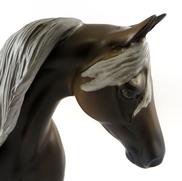 ZIP-N-CHIP-OOAK DAPPLED CHOCOLATE PALOMINO WESTERN PONY MODEL HORSE 10/5/16