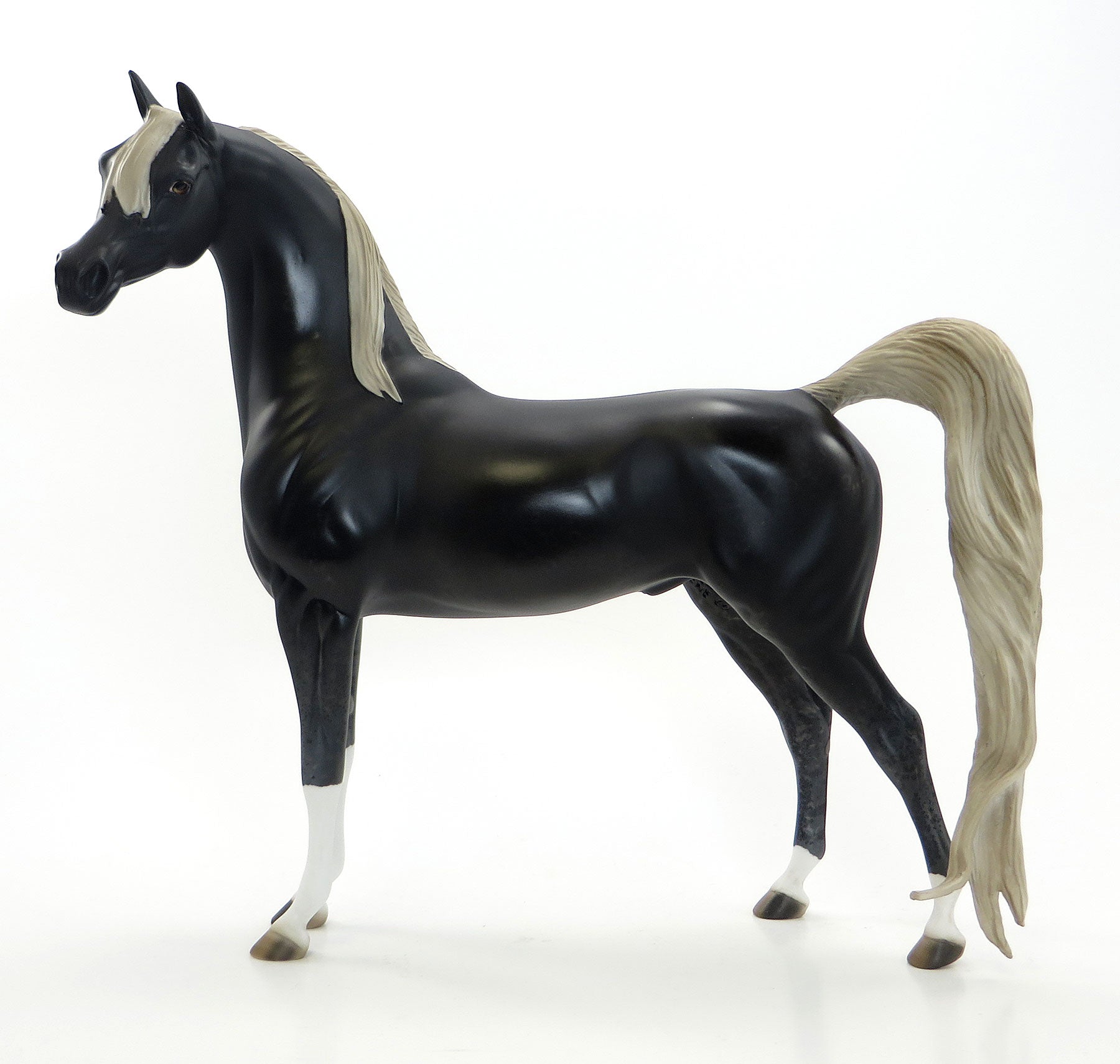 BITTER GOURD - OOAK Dappled Black Flaxen Arabian Signed By Peter Stone 7/24