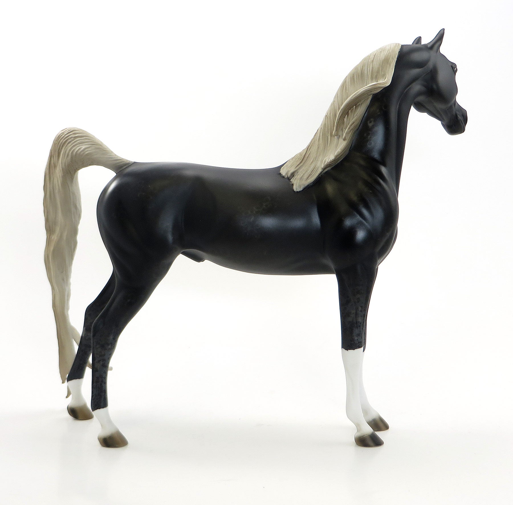 BITTER GOURD - OOAK Dappled Black Flaxen Arabian Signed By Peter Stone 7/24