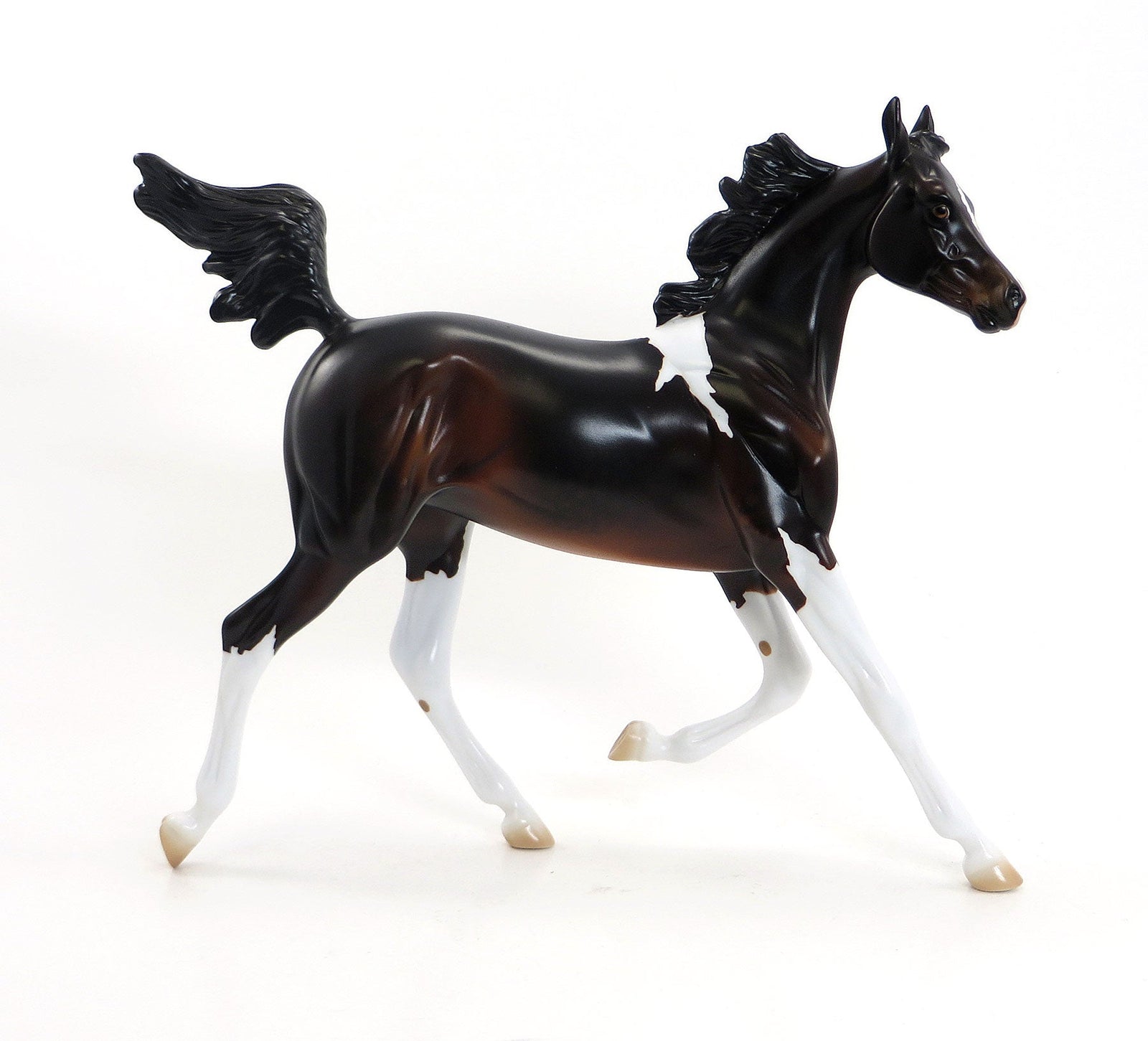 LITTLE SARABI - Dapple Seal Bay Pinto Yearling Model Horse - LE15 - 7/10