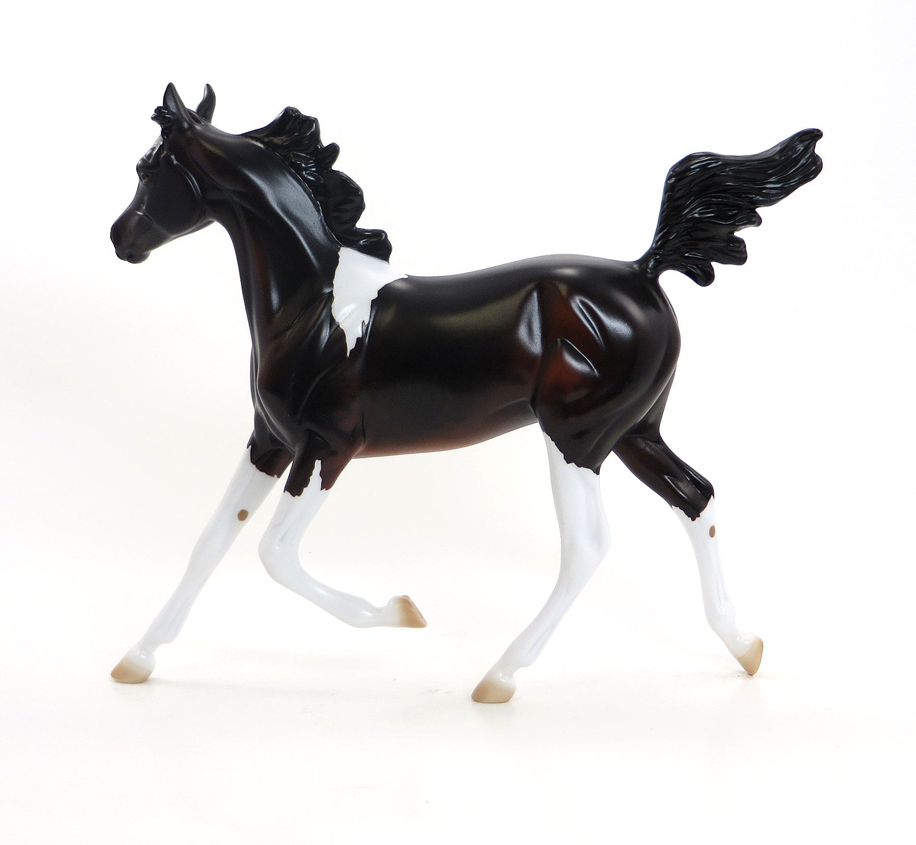 LITTLE SARABI - Dapple Seal Bay Pinto Yearling Model Horse - LE15 - 7/10