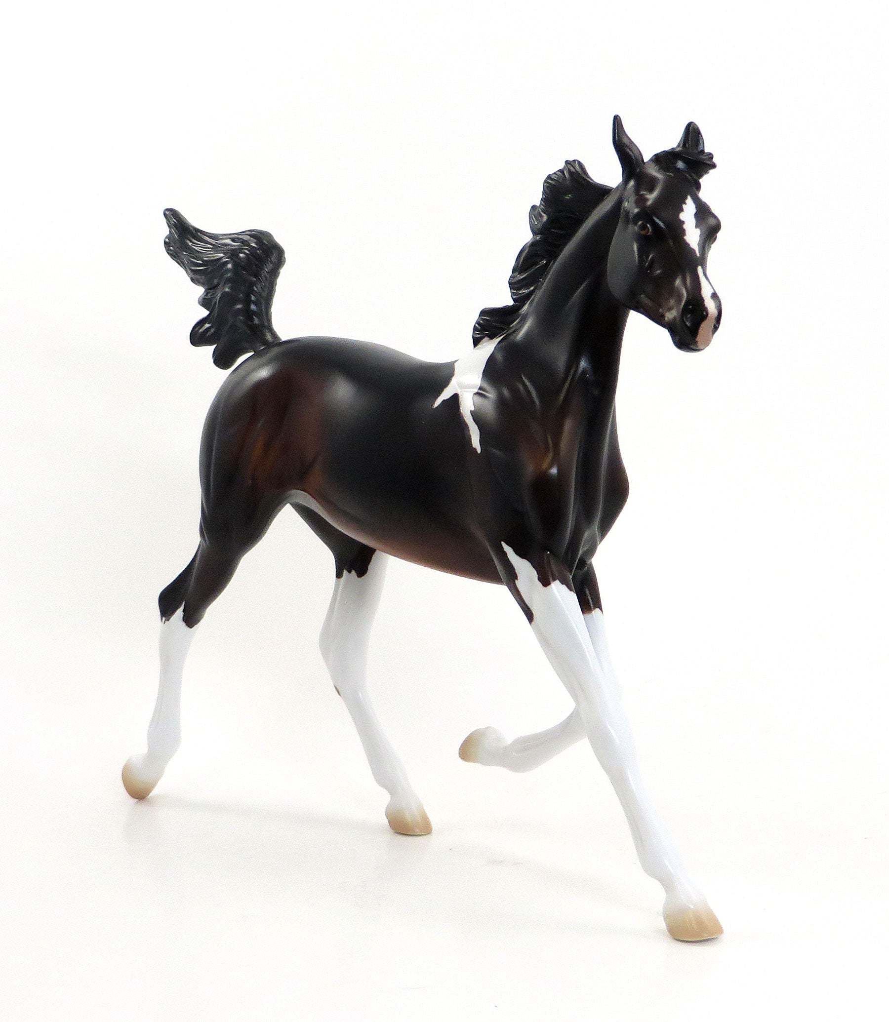 LITTLE SARABI - Dapple Seal Bay Pinto Yearling Model Horse - LE15 - 7/10