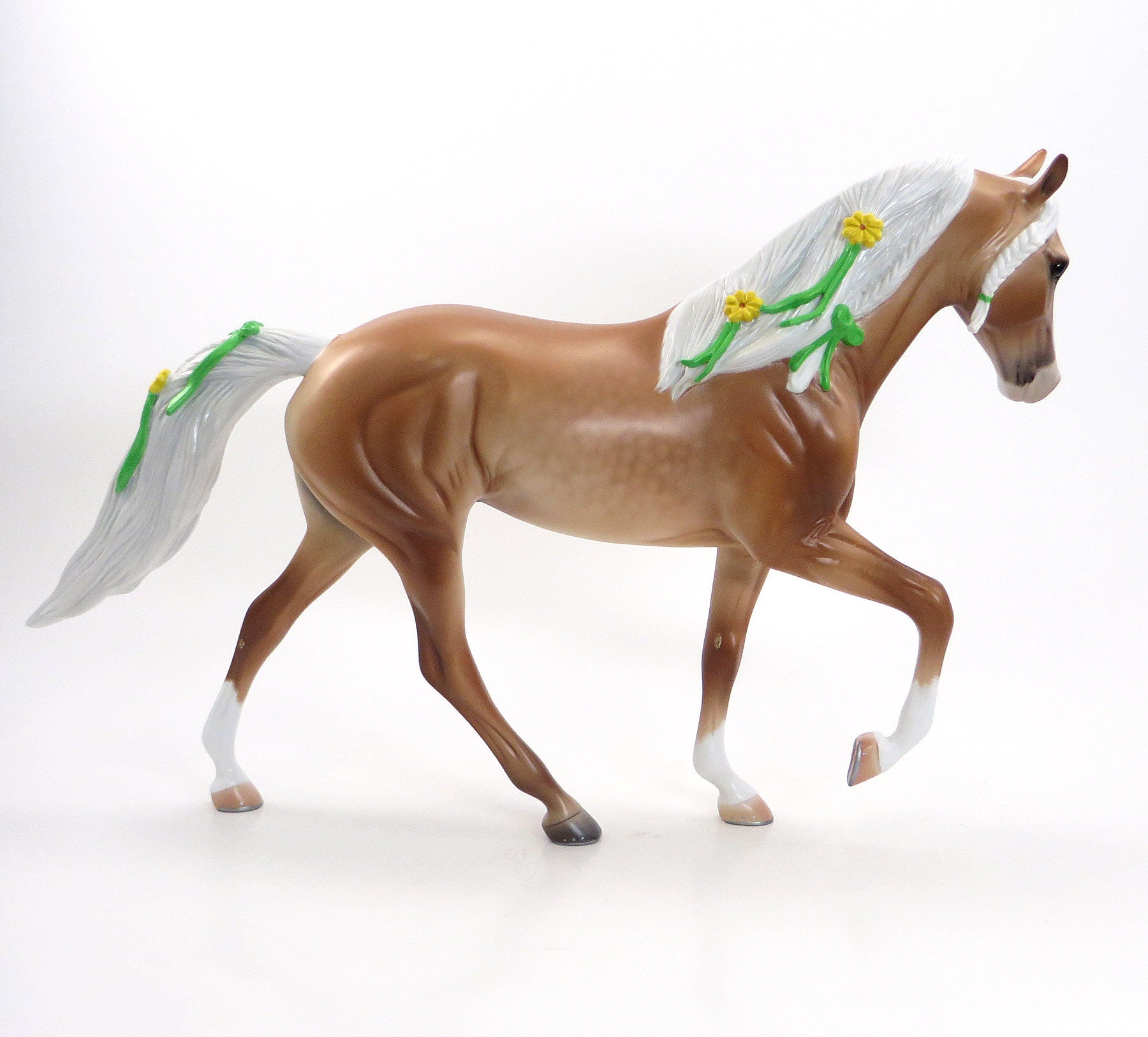 DUST DEVIL - Dappled Sooty Buckskin Tennessee Walker with Ribbons &amp; Flowers by Caroline Boydston - LE 5 - 7/22