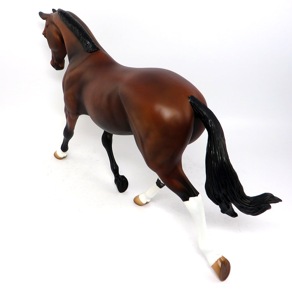 LOPING THE WIND-OOAK DAPPLED BAY PINTO PALOUSE MODEL HORSE 03/20/17