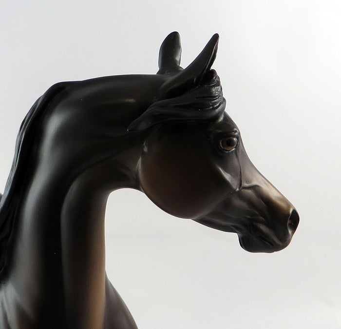 SERAFINA-OOAK DAPPLE BROWN BAY ARABIAN MODEL HORSE 10/11/16