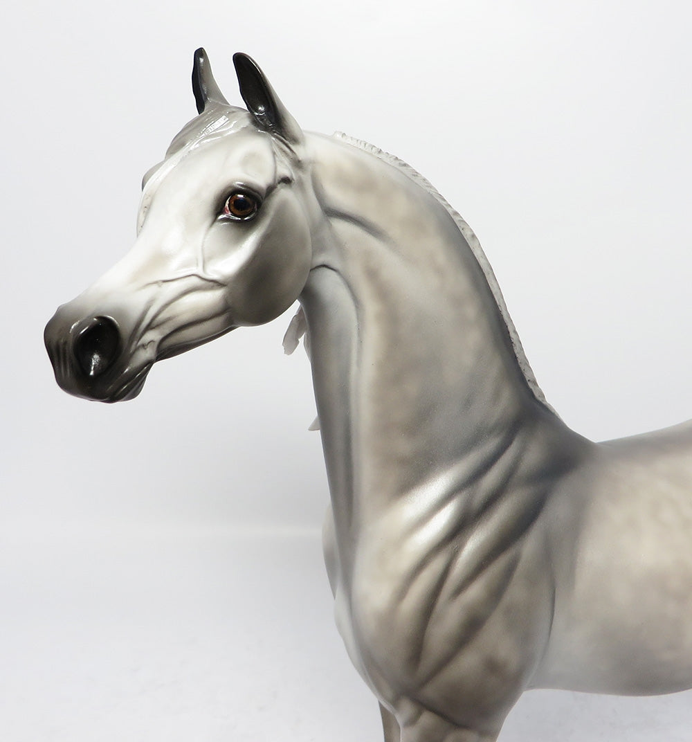 MY PAJAMA&#39;S~LIGHT DAPPLE GREY ARABIAN MODEL HORSE 9/13/17