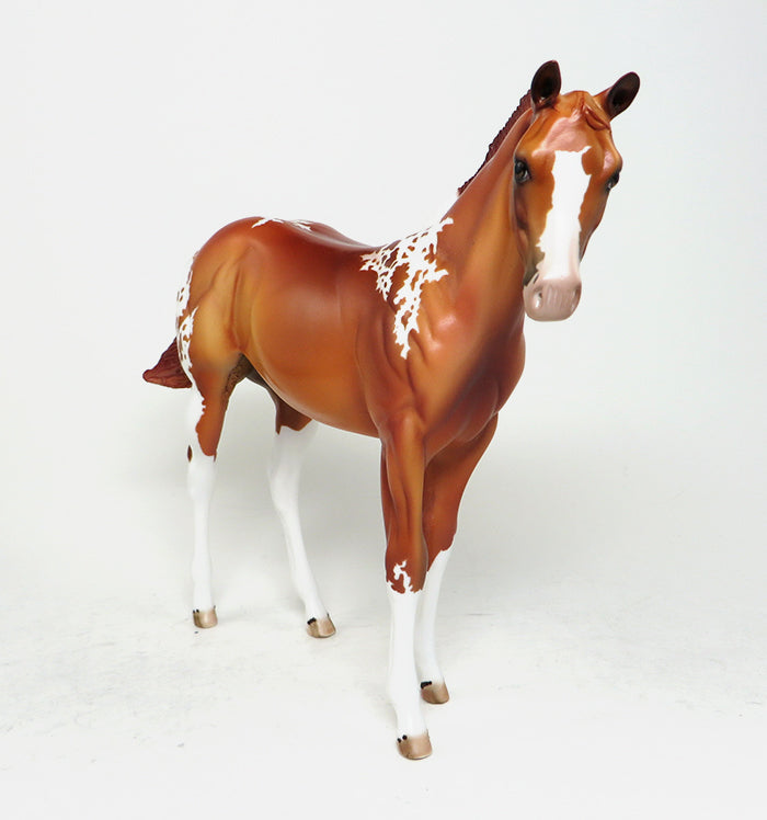 CHESSY-OOAK CHESNUT PAINT WEANLING MODEL HORSE 4/15