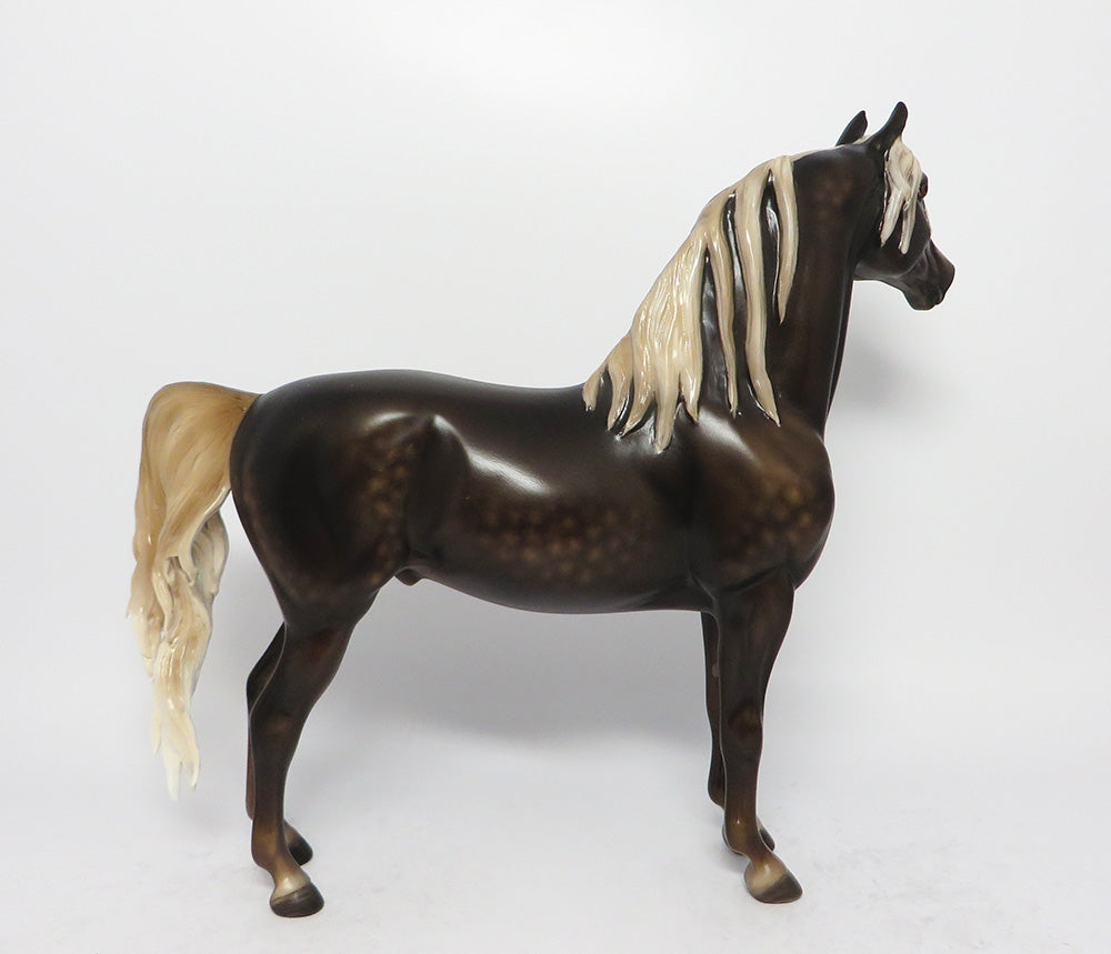 SOUFFLE-OOAK DAPPLE CHOCOLATE SORREL MORGAN HORSE BY SHERYL LEISURE 9/13/17