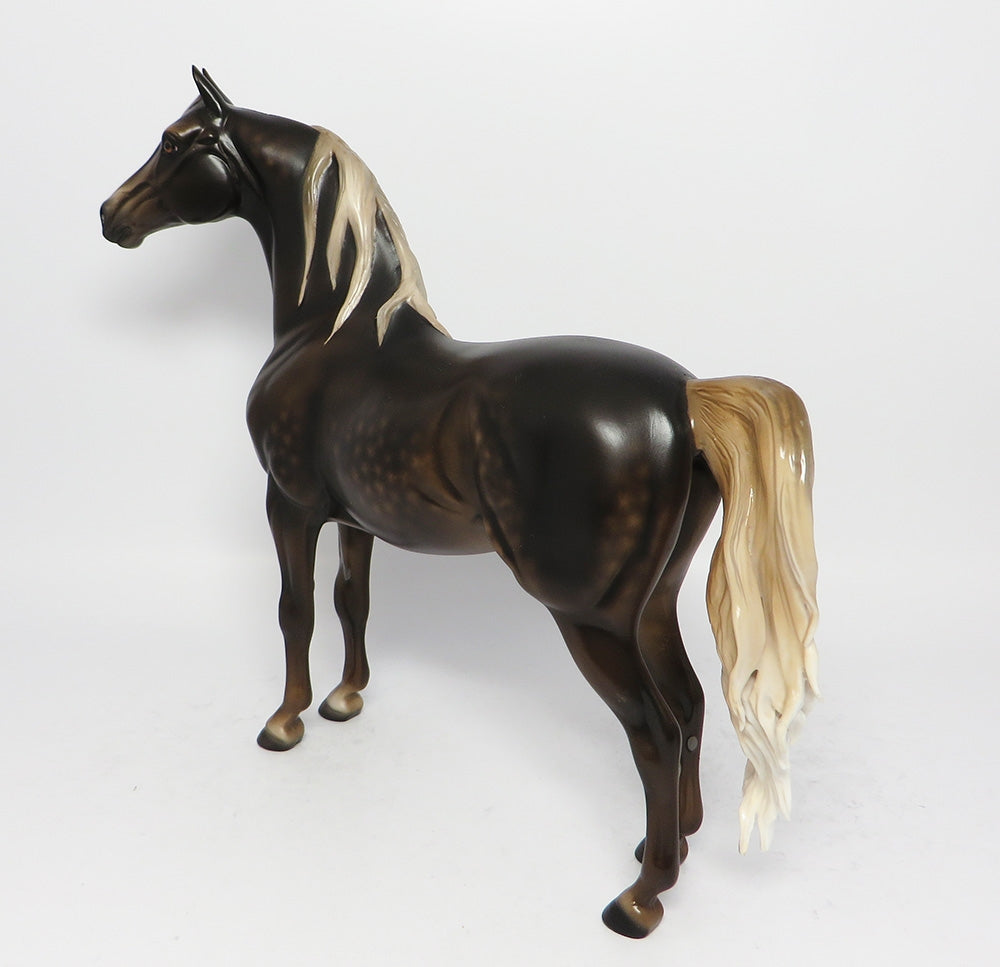 SOUFFLE-OOAK DAPPLE CHOCOLATE SORREL MORGAN HORSE BY SHERYL LEISURE 9/13/17