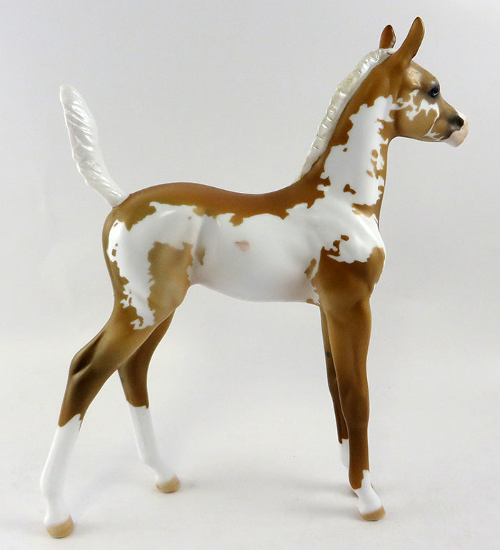 GOLDEN DAYZ-OOAK PALOMINO PAINT FOAL MODEL HORSE 10/13/16