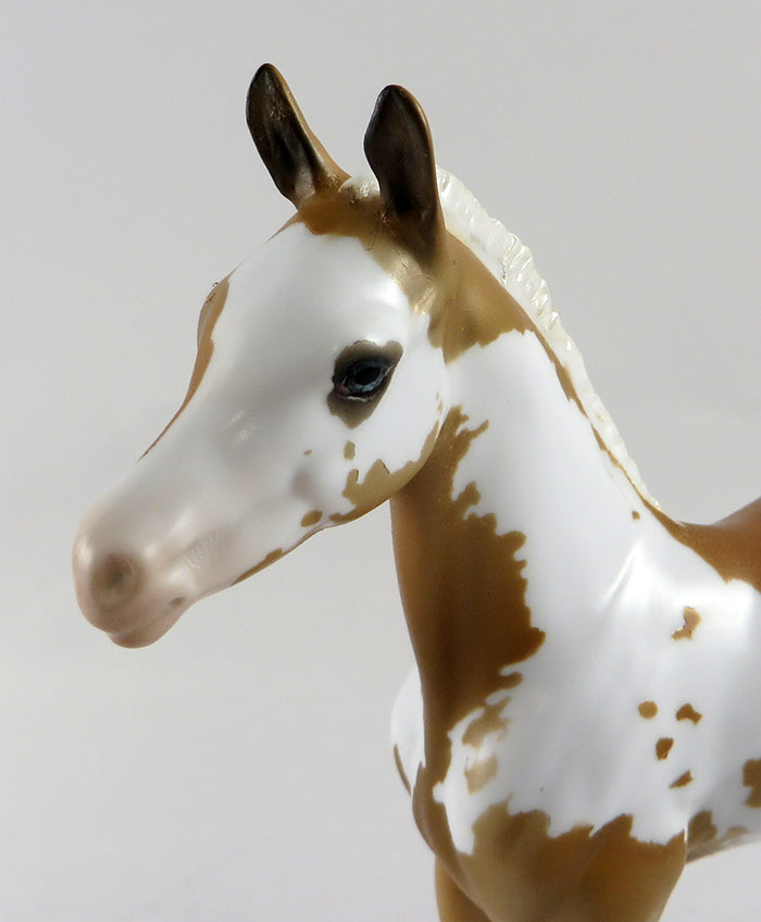 GOLDEN DAYZ-OOAK PALOMINO PAINT FOAL MODEL HORSE 10/13/16