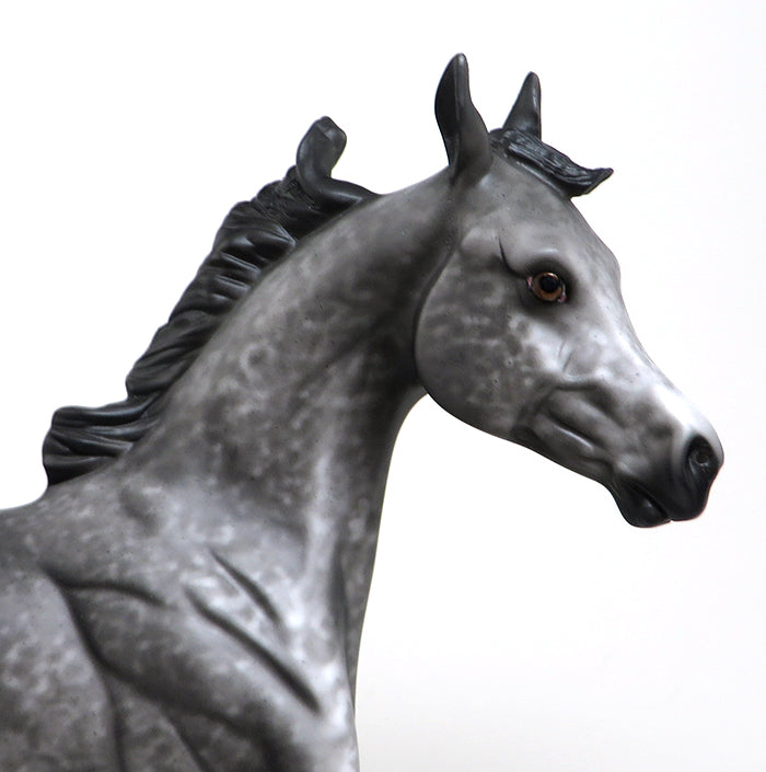 BESO-OOAK DAPPLE GREY ARABIAN YEARLING MODEL HORSE BY AL 4/15