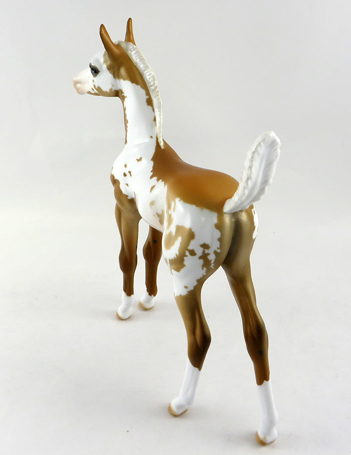 GOLDEN DAYZ-OOAK PALOMINO PAINT FOAL MODEL HORSE 10/13/16