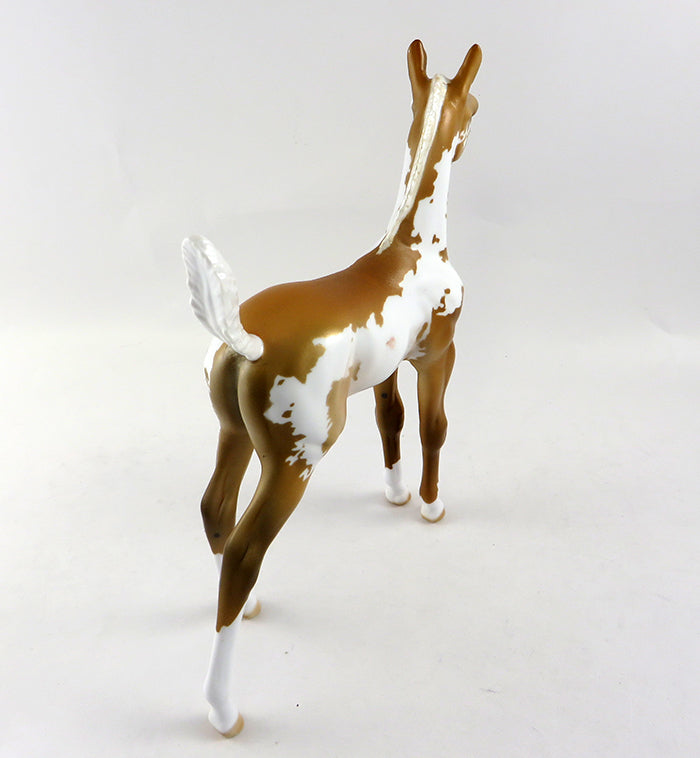 GOLDEN DAYZ-OOAK PALOMINO PAINT FOAL MODEL HORSE 10/13/16