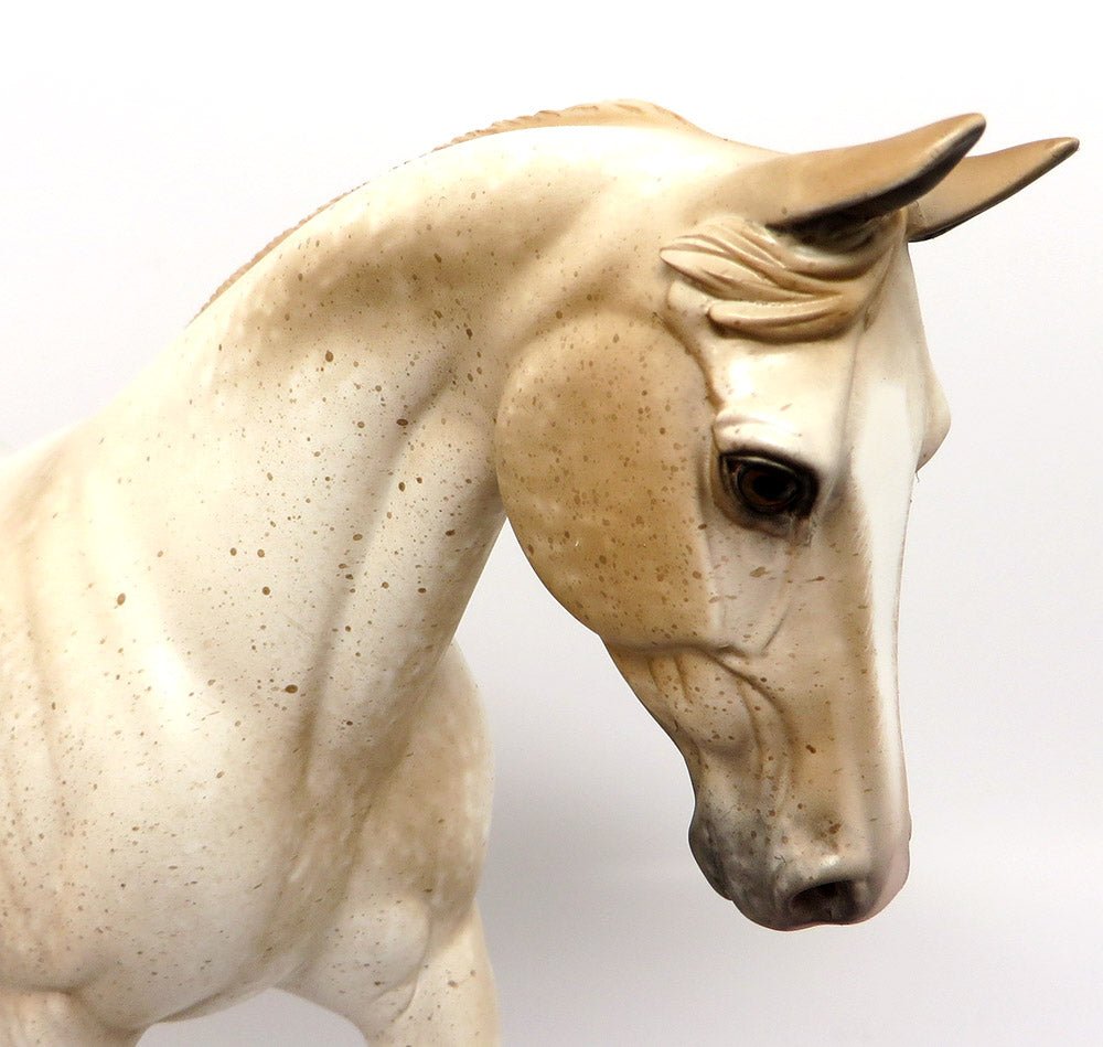 HEAVENLY JAZZ-OOAK CHESTNUT APPALOOSA PALOUSE MODEL HORSE BY SHERYL LEISURE 3/17