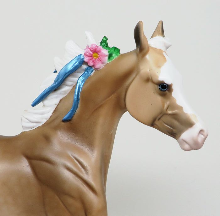 MINUET-OOAK DAPPLED PALOMINO YEARLING MODEL HORSE 4/18