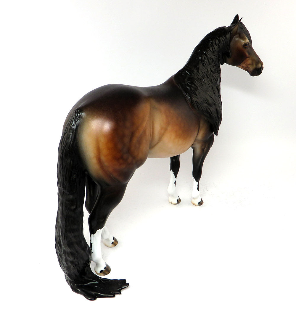 LOGAN-OOAK DAPPLE SEAL BAY ISH MODEL HORSE BY DAWN QUICK 3/17/17