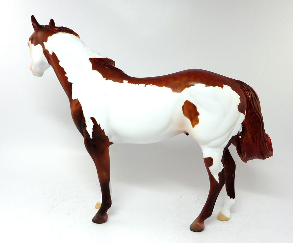 SHOWMAN~LE-3 DAPPLE SORREL PINTO ISH MODEL HORSE BY DAWN QUICK 3/17