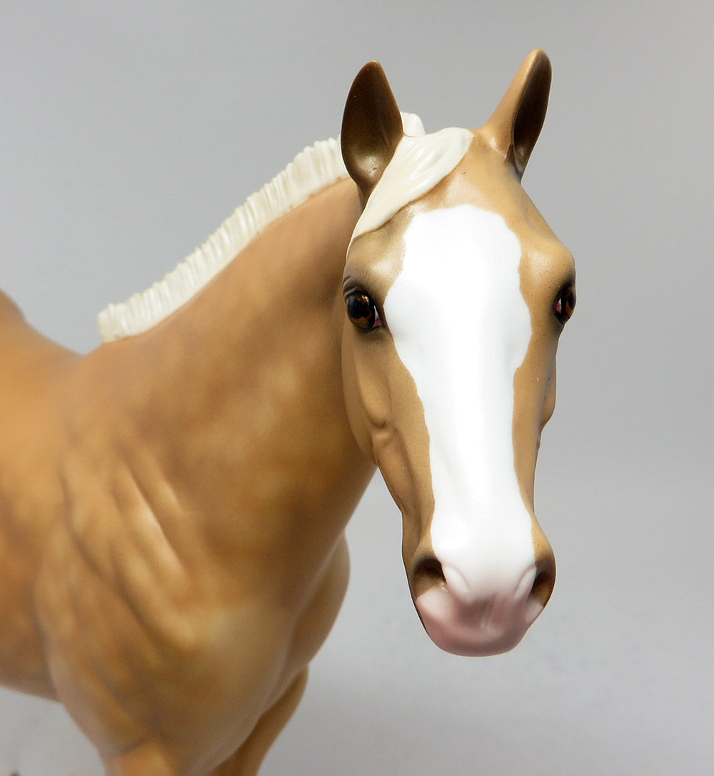 NO DOUBT~OOAK DAPPLE PALOMINO ROACHED MANE ISH MODEL HORSE 3/17